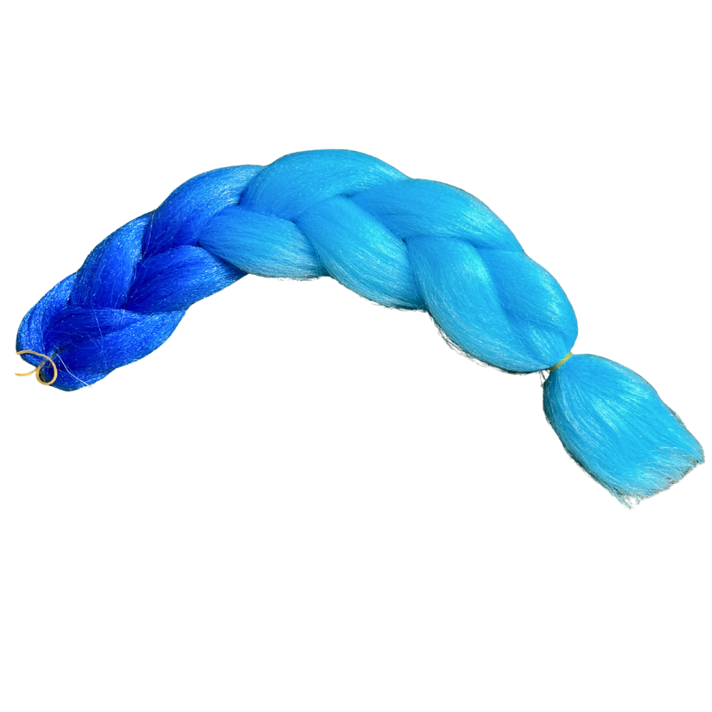 Blue ombre hair extention fibre