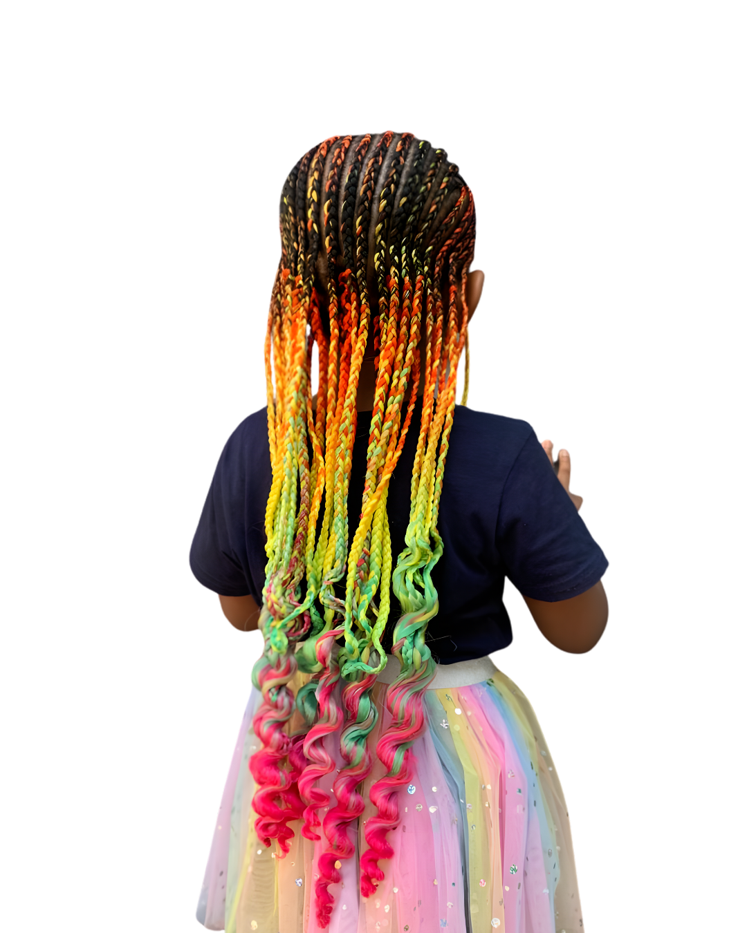 Rainbow ombre Hair Extention