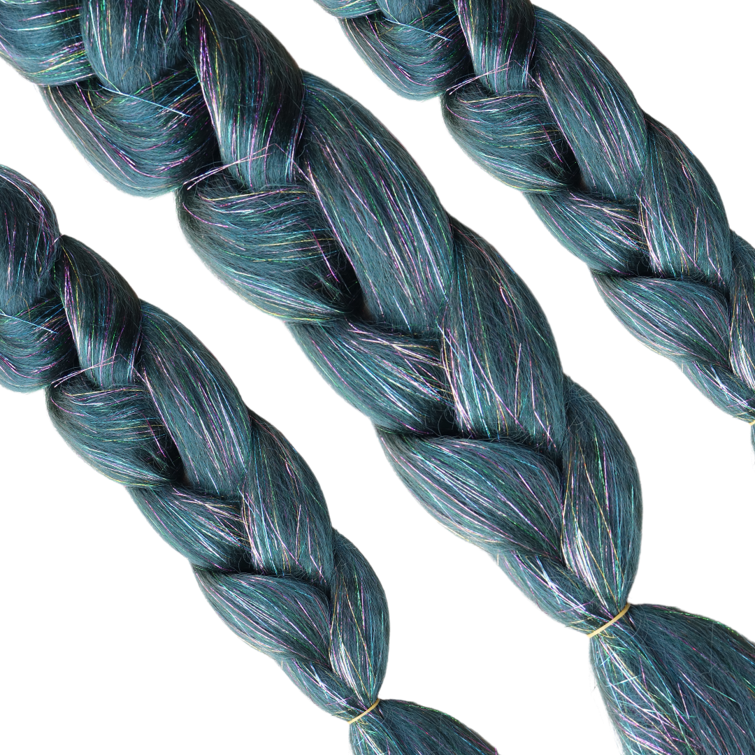 Green Blue Sparkle Hair Extention