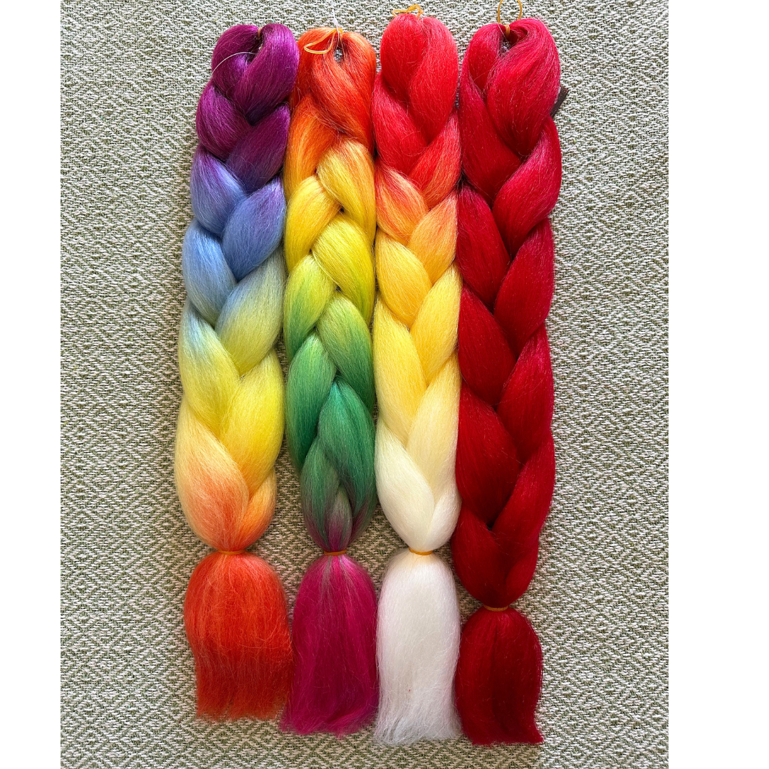 Rainbow ombre Hair Extention