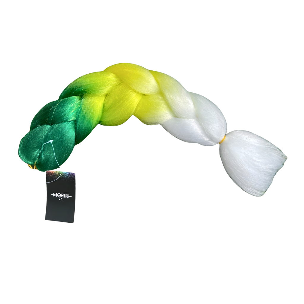 Green ombre hair extention fibre (Springbok)